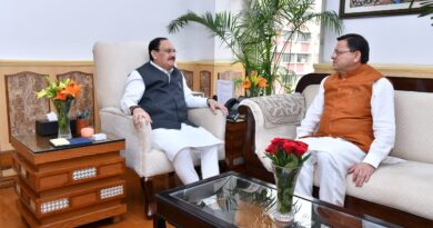 मुख्यमंत्री पुष्कर सिंह धामी ने नई दिल्ली में केंद्रीय स्वास्थ्य मंत्री श्री जेपी नड्डा से की शिष्टाचार भेंट